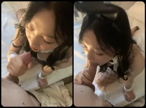 Thỏ con nứng lồn thích mút củ khoải to