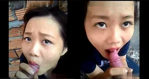 Em ghệ liếm của quý ở vườn sau nhà