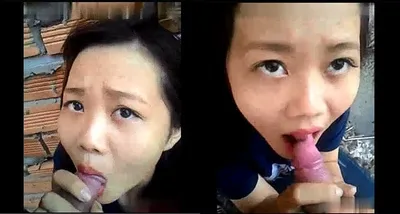 Em ghệ liếm của quý ở vườn sau nhà